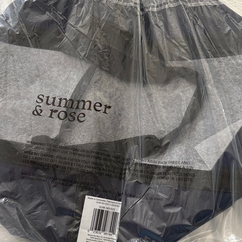Summer & Rose Navy Weekender Bag
